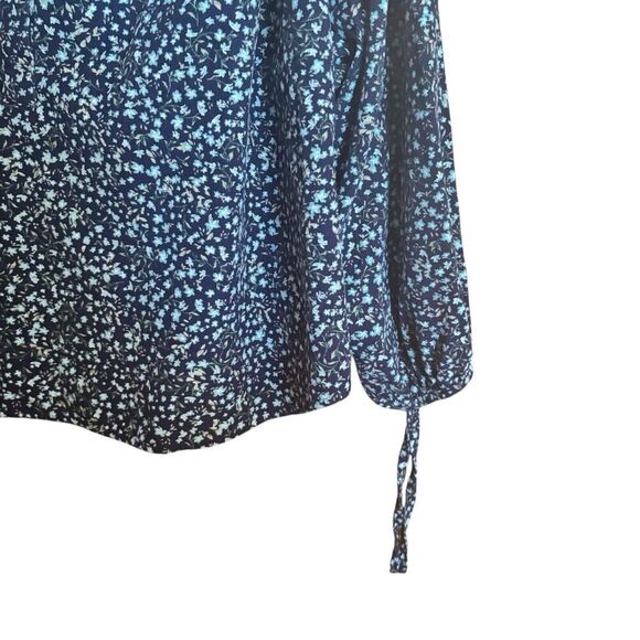 Old Navy Top Womens 2X Multicolor Floral Print Corduroy Popover Blouse - Picture 4 of 8